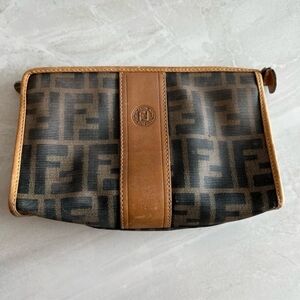 Fendi Iconic Logo Pouch | EUC